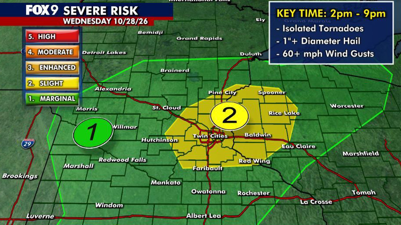 Minnesota weather live updates: Hail, severe storm risk, tornado threat Wednesday — St. Louis Park Community news